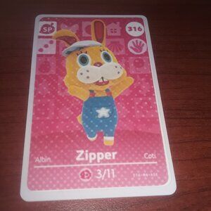 Animal Crossing New Horizons Amiibo Card Zipper NPC